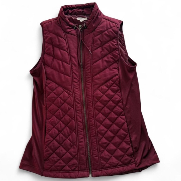 Maurices Jackets & Blazers - Maurices Burgundy Quilted Vest